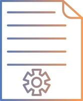 Report Line Gradient Icon vector
