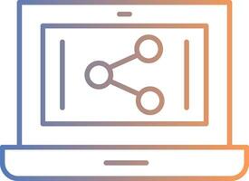 Share Line Gradient Icon vector