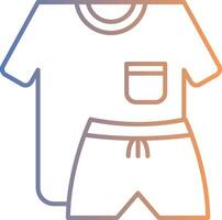 Sport Wear Line Gradient Icon vector