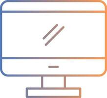 Monitor Line Gradient Icon vector