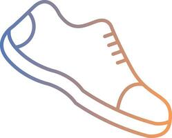 Running Shoes Line Gradient Icon vector