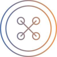 Cloth Button Line Gradient Icon vector