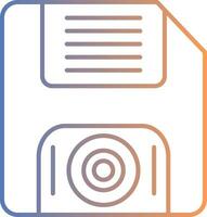 Floppy Disk Line Gradient Icon vector