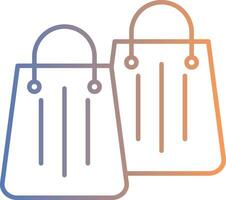 Shopping Bag Line Gradient Icon vector