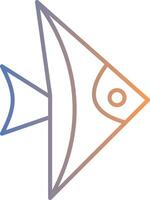 Fish Line Gradient Icon vector