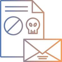 Spam Line Gradient Icon vector