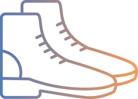 Boots Line Gradient Icon vector