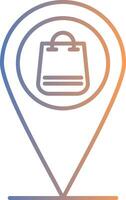 Pin Line Gradient Icon vector