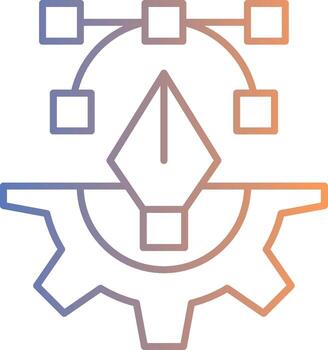 Creative Process Line Gradient Icon vector