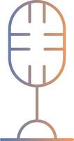 Microphone Line Gradient Icon vector