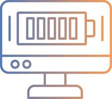 Battery Line Gradient Icon vector