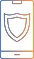 Shield Line Gradient Icon vector