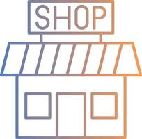 Shop Line Gradient Icon vector