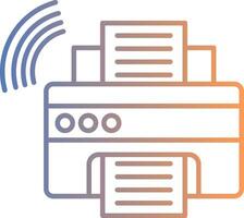 Printer Line Gradient Icon vector