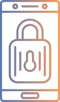 Lock Line Gradient Icon vector