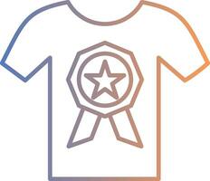 T Shirt Line Gradient Icon vector