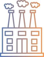 Factory Line Gradient Icon vector