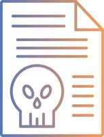 Document Line Gradient Icon vector