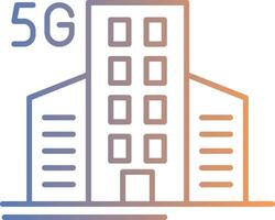 Building Line Gradient Icon vector