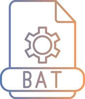 Bat Line Gradient Icon vector