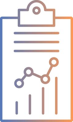 Report Line Gradient Icon