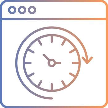 icono de gradiente de línea de rutina vector