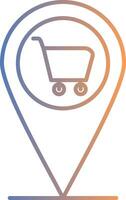 Pin Line Gradient Icon vector