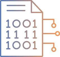 Encryption Data Line Gradient Icon vector