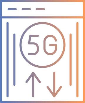 Bandwidth Line Gradient Icon vector
