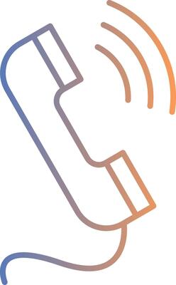 Phone Call Line Gradient Icon