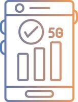 Good Signal Line Gradient Icon vector