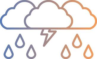 Storm Line Gradient Icon vector