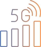 Signal Status Line Gradient Icon vector