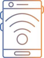 Signal Line Gradient Icon vector