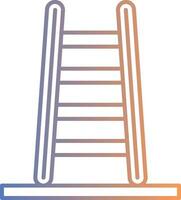 Step Ladder Line Gradient Icon vector