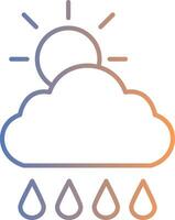 Morning,Rain Line Gradient Icon vector