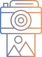 Camera Line Gradient Icon vector