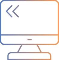 Monitors Line Gradient Icon vector