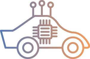 Autonomous Car Line Gradient Icon vector