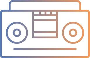 Tape Recorder Line Gradient Icon vector