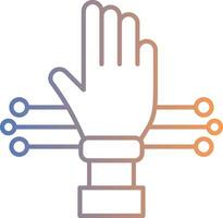 Glove Line Gradient Icon vector