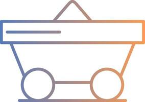 Trolley Line Gradient Icon vector