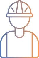 Worker Line Gradient Icon vector