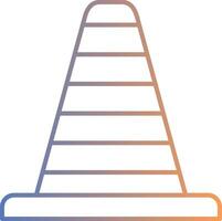 Traffic Cone Line Gradient Icon vector