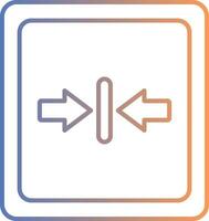 Minimize Line Gradient Icon vector