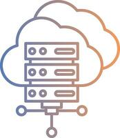 Cloud Computing Line Gradient Icon vector