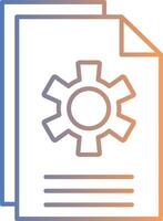 Document Line Gradient Icon vector
