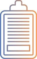 Task Line Gradient Icon vector