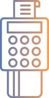 Bank Terminal Line Gradient Icon vector