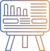 Presentation Line Gradient Icon vector
